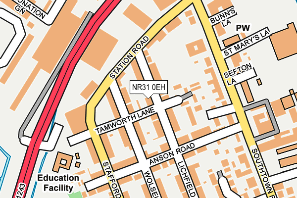 NR31 0EH map - OS OpenMap – Local (Ordnance Survey)