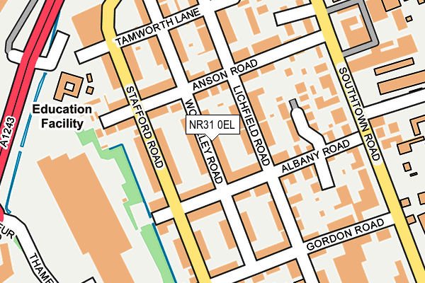 NR31 0EL map - OS OpenMap – Local (Ordnance Survey)