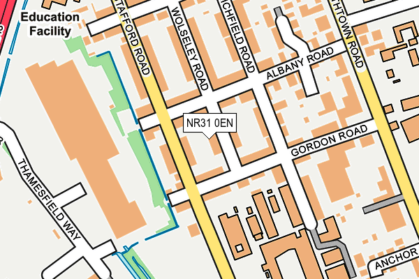 NR31 0EN map - OS OpenMap – Local (Ordnance Survey)