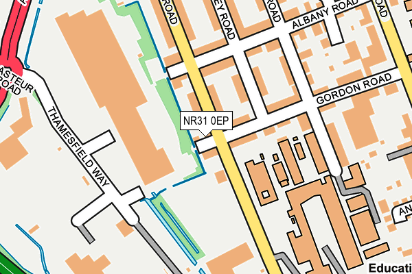 NR31 0EP map - OS OpenMap – Local (Ordnance Survey)