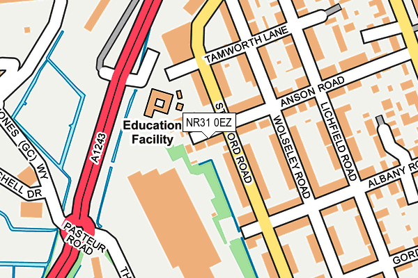 NR31 0EZ map - OS OpenMap – Local (Ordnance Survey)