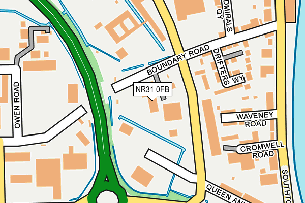 NR31 0FB map - OS OpenMap – Local (Ordnance Survey)