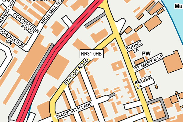 NR31 0HB map - OS OpenMap – Local (Ordnance Survey)