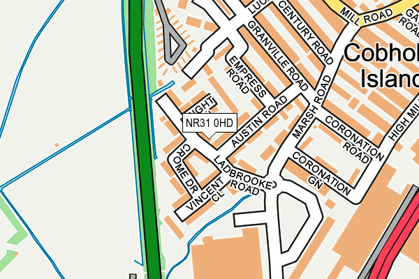 NR31 0HD map - OS OpenMap – Local (Ordnance Survey)