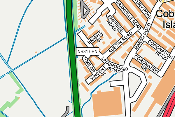 NR31 0HN map - OS OpenMap – Local (Ordnance Survey)