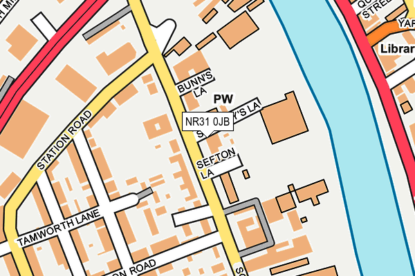 NR31 0JB map - OS OpenMap – Local (Ordnance Survey)