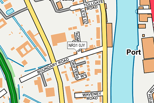 NR31 0JY map - OS OpenMap – Local (Ordnance Survey)
