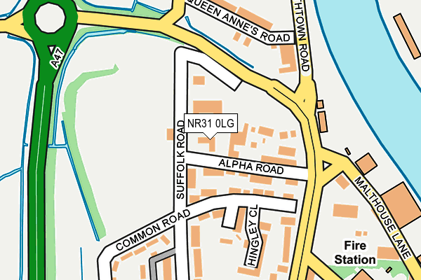 NR31 0LG map - OS OpenMap – Local (Ordnance Survey)