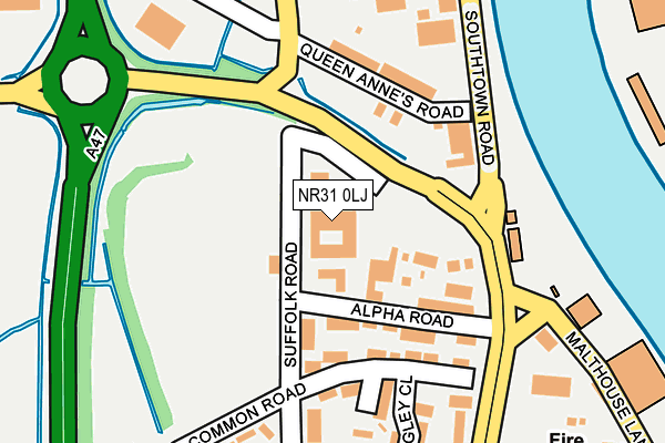 NR31 0LJ map - OS OpenMap – Local (Ordnance Survey)