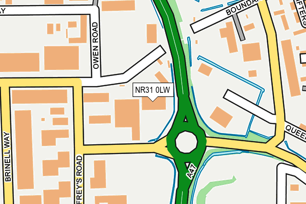 NR31 0LW map - OS OpenMap – Local (Ordnance Survey)