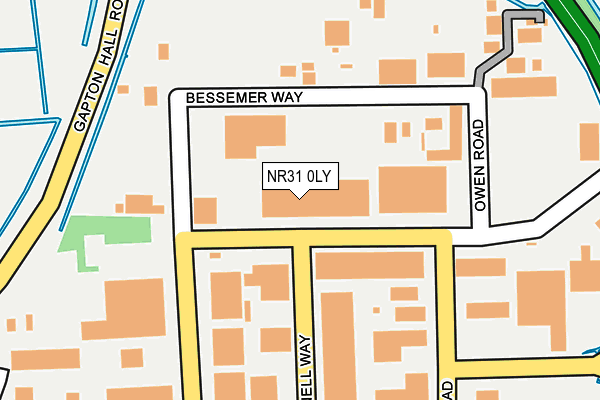 NR31 0LY map - OS OpenMap – Local (Ordnance Survey)