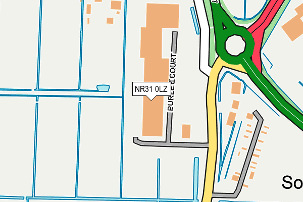 NR31 0LZ map - OS OpenMap – Local (Ordnance Survey)
