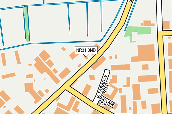 NR31 0ND map - OS OpenMap – Local (Ordnance Survey)
