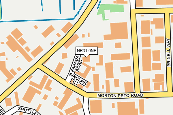 NR31 0NF map - OS OpenMap – Local (Ordnance Survey)
