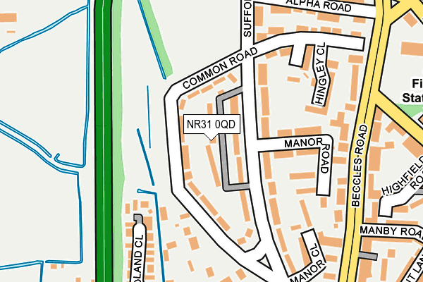 NR31 0QD map - OS OpenMap – Local (Ordnance Survey)