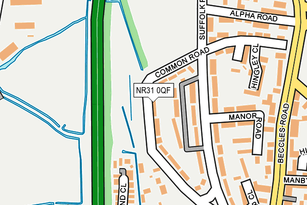 NR31 0QF map - OS OpenMap – Local (Ordnance Survey)