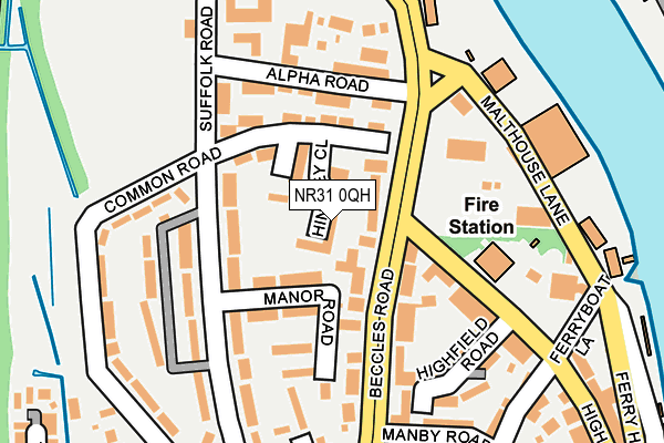 NR31 0QH map - OS OpenMap – Local (Ordnance Survey)