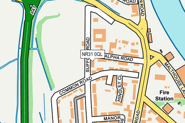 NR31 0QL map - OS OpenMap – Local (Ordnance Survey)