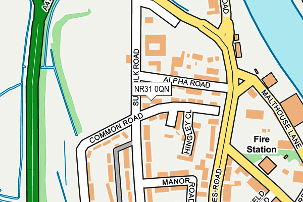 NR31 0QN map - OS OpenMap – Local (Ordnance Survey)