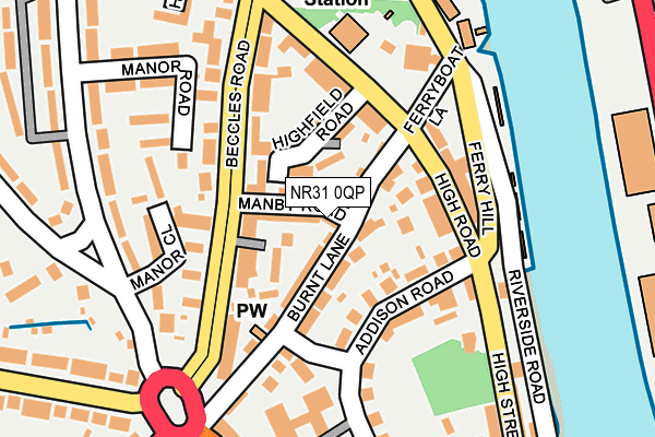 NR31 0QP map - OS OpenMap – Local (Ordnance Survey)