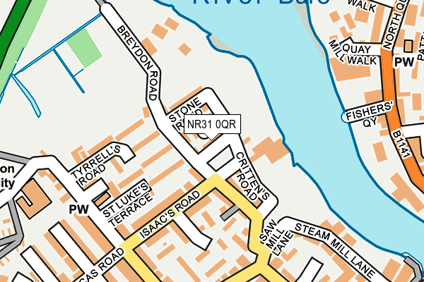 NR31 0QR map - OS OpenMap – Local (Ordnance Survey)