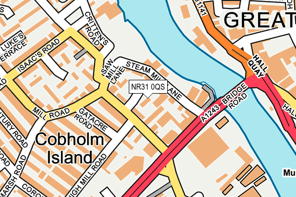 NR31 0QS map - OS OpenMap – Local (Ordnance Survey)