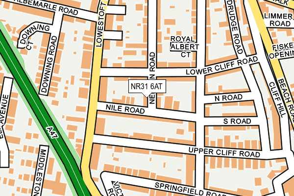 NR31 6AT map - OS OpenMap – Local (Ordnance Survey)