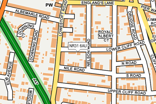 NR31 6AU map - OS OpenMap – Local (Ordnance Survey)