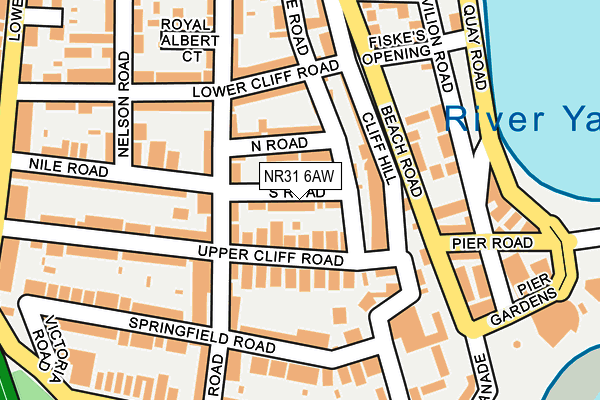 NR31 6AW map - OS OpenMap – Local (Ordnance Survey)