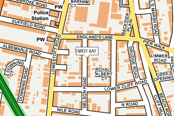 NR31 6AY map - OS OpenMap – Local (Ordnance Survey)