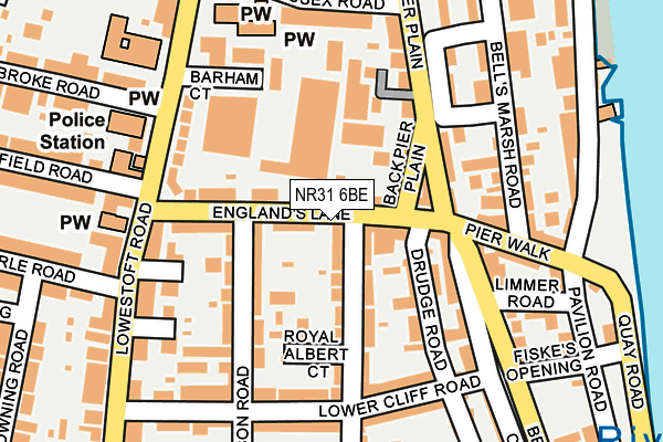 NR31 6BE map - OS OpenMap – Local (Ordnance Survey)
