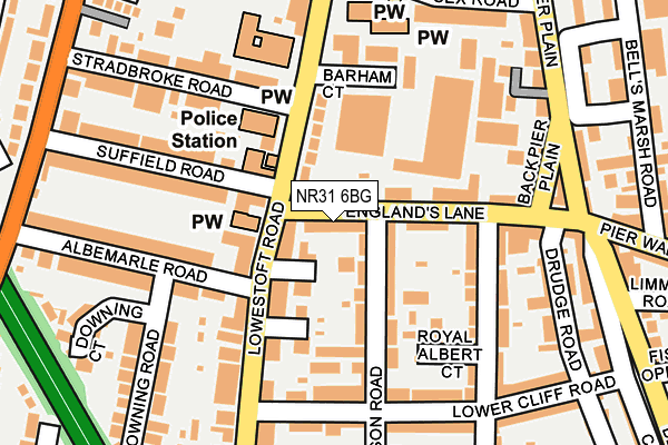NR31 6BG map - OS OpenMap – Local (Ordnance Survey)