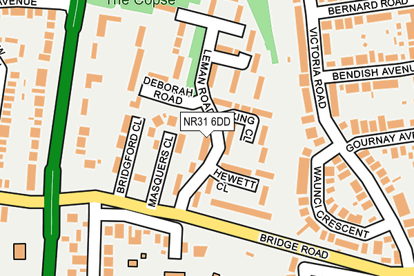 NR31 6DD map - OS OpenMap – Local (Ordnance Survey)