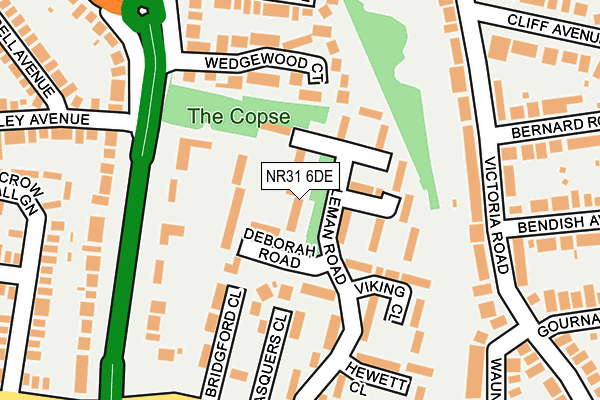 NR31 6DE map - OS OpenMap – Local (Ordnance Survey)