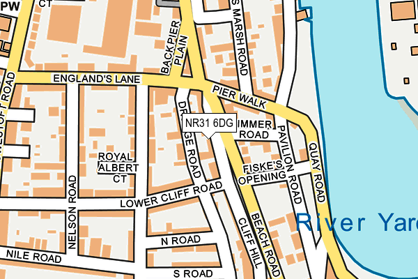 NR31 6DG map - OS OpenMap – Local (Ordnance Survey)