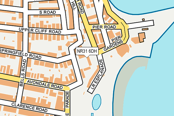 NR31 6DH map - OS OpenMap – Local (Ordnance Survey)