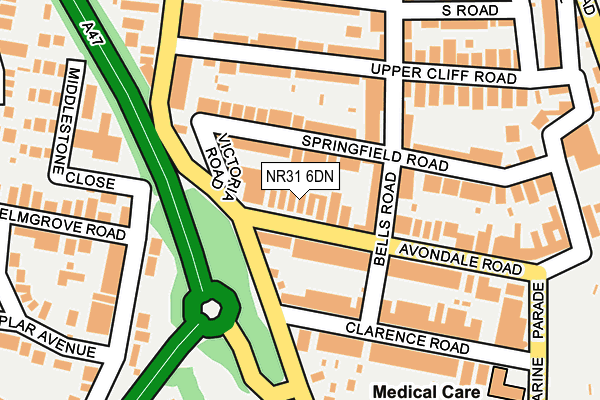 NR31 6DN map - OS OpenMap – Local (Ordnance Survey)