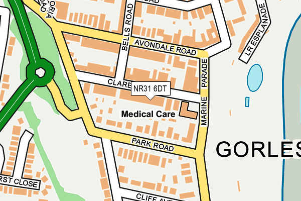 NR31 6DT map - OS OpenMap – Local (Ordnance Survey)