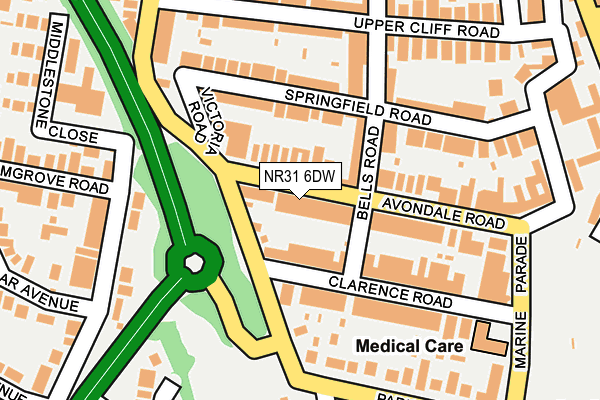NR31 6DW map - OS OpenMap – Local (Ordnance Survey)
