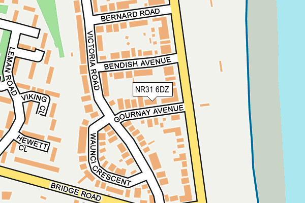 NR31 6DZ map - OS OpenMap – Local (Ordnance Survey)