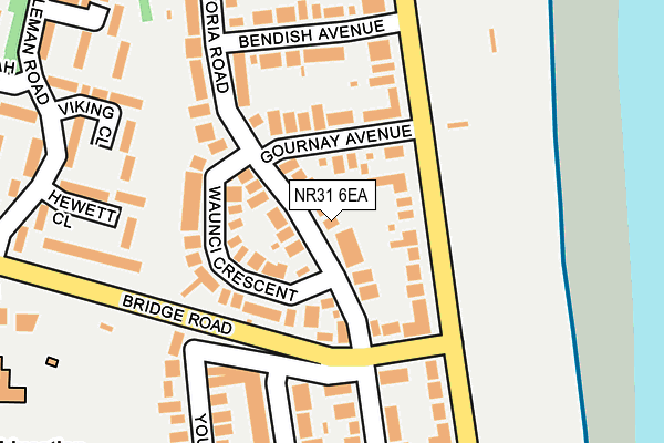 NR31 6EA map - OS OpenMap – Local (Ordnance Survey)