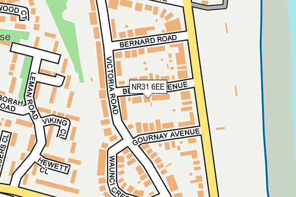 NR31 6EE map - OS OpenMap – Local (Ordnance Survey)