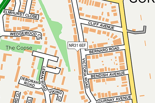 NR31 6EF map - OS OpenMap – Local (Ordnance Survey)