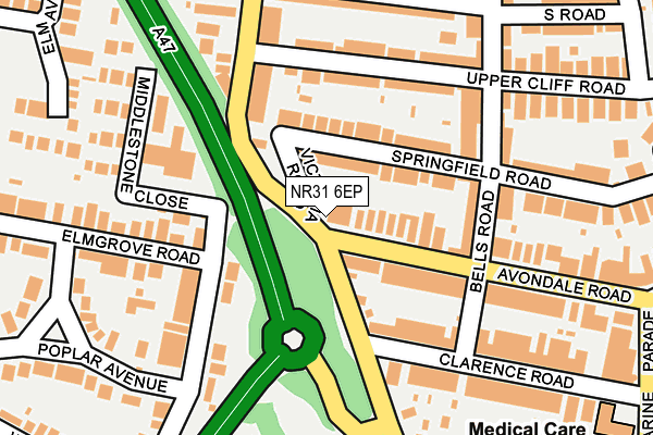 NR31 6EP map - OS OpenMap – Local (Ordnance Survey)