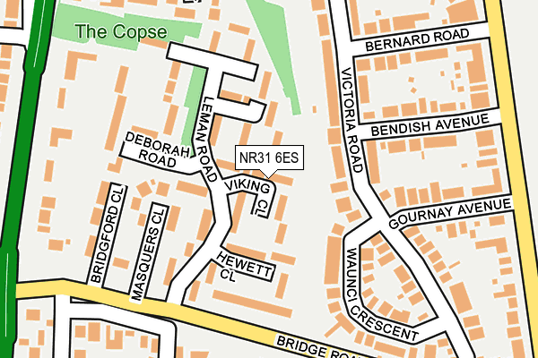 NR31 6ES map - OS OpenMap – Local (Ordnance Survey)