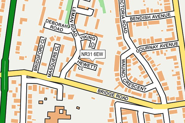 NR31 6EW map - OS OpenMap – Local (Ordnance Survey)