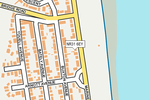 NR31 6EY map - OS OpenMap – Local (Ordnance Survey)
