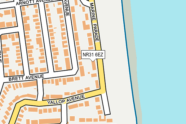 NR31 6EZ map - OS OpenMap – Local (Ordnance Survey)