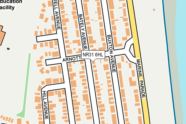 NR31 6HL map - OS OpenMap – Local (Ordnance Survey)