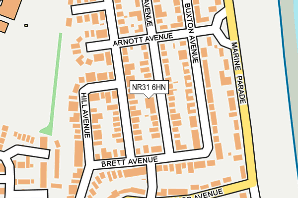 NR31 6HN map - OS OpenMap – Local (Ordnance Survey)